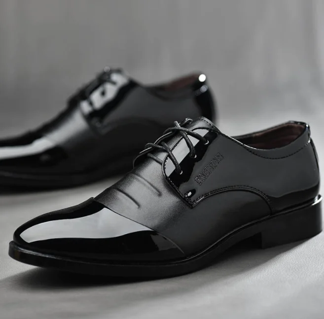 Wholesale Cheap Plus Size PU Leather Official Shoes for Men 48size