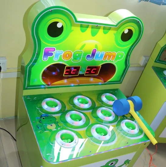 Indoor Coin Operated Arcade Frog Jump Children's Game