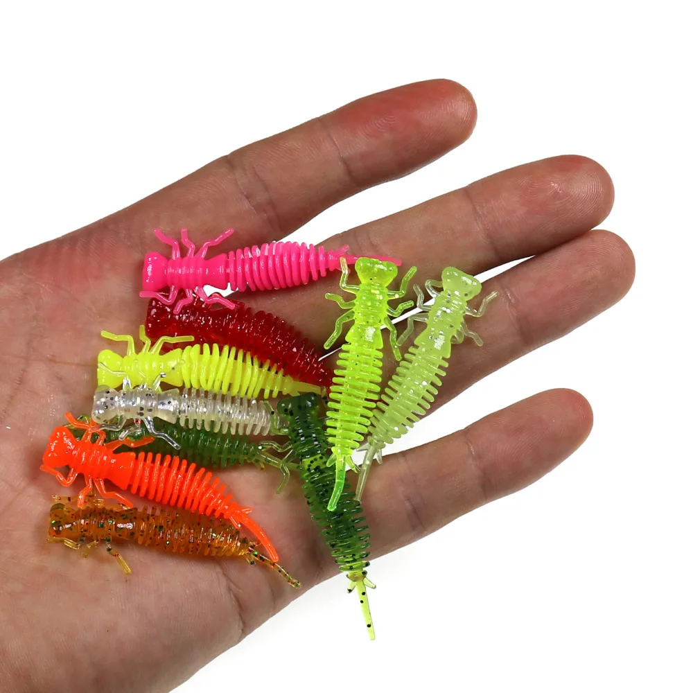 Larva Mold Fishing Lure Bait Mold DIY Soft Plastic Bug 50 mm 2 in