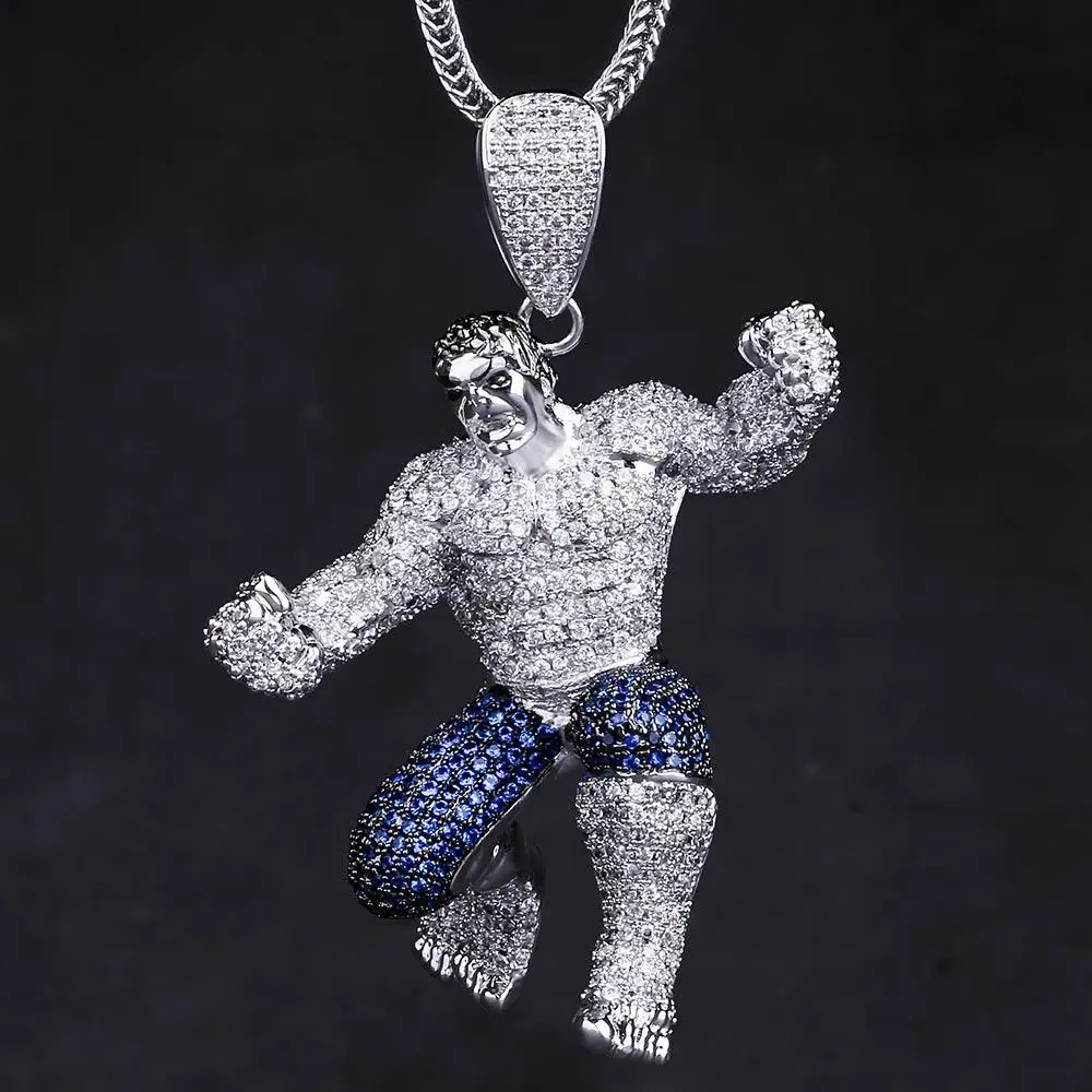 blue hulk diamond pendant