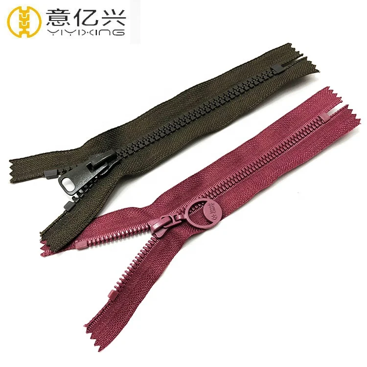 Common Size #3 #5 #8 #10 Plastic Zipper With Semi Auto Lock Slider