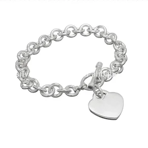 2015 XuangHuang Top Wholesale Heart Charm Toggle Bracelet for Women