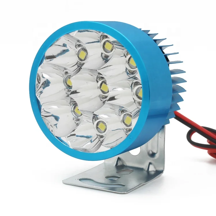 9 светодиодов 12 В фара для мотоцикла скутера противотуманный прожектор светодиодная квадроцикла белая вспомогательная лампа