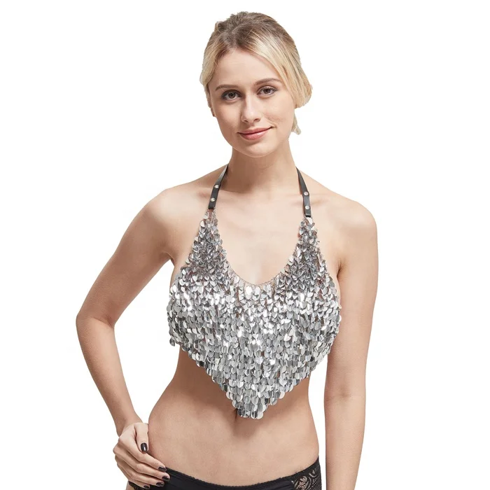 silver rave top