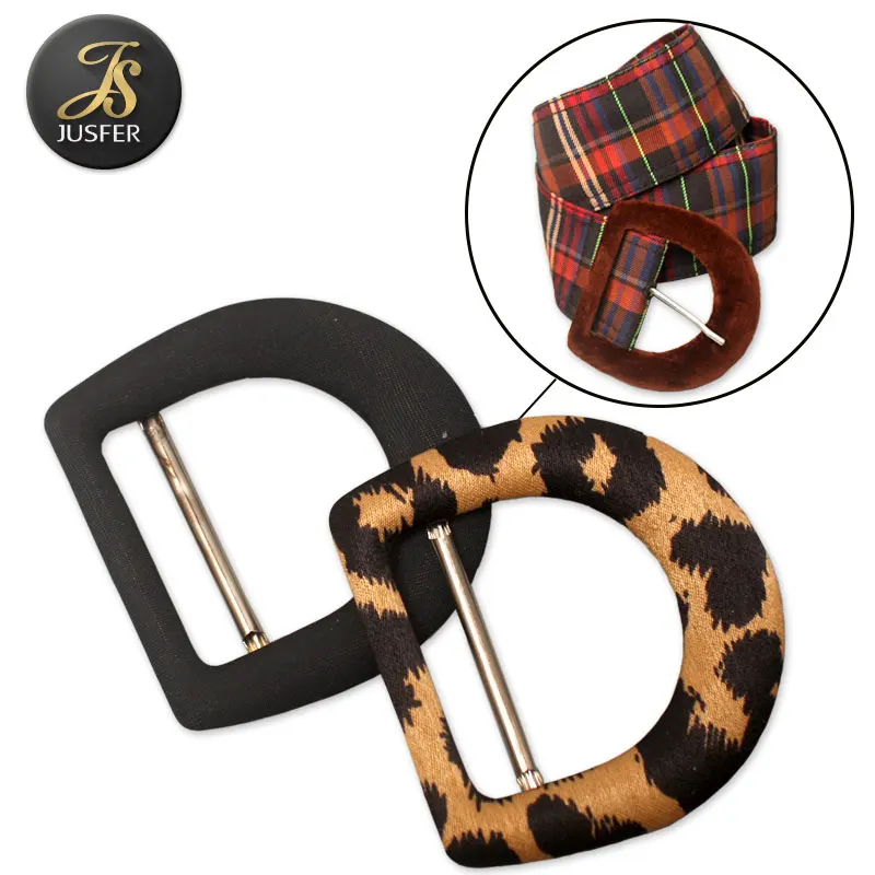 D Shape Fabric Self Covered Belt Buckle for Coat Belt