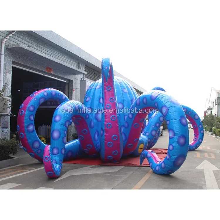 Огромная надувная камера для океан, длина 16 м, надувная светодиодная подсветка, осьминог, стенд для продажи ST1421