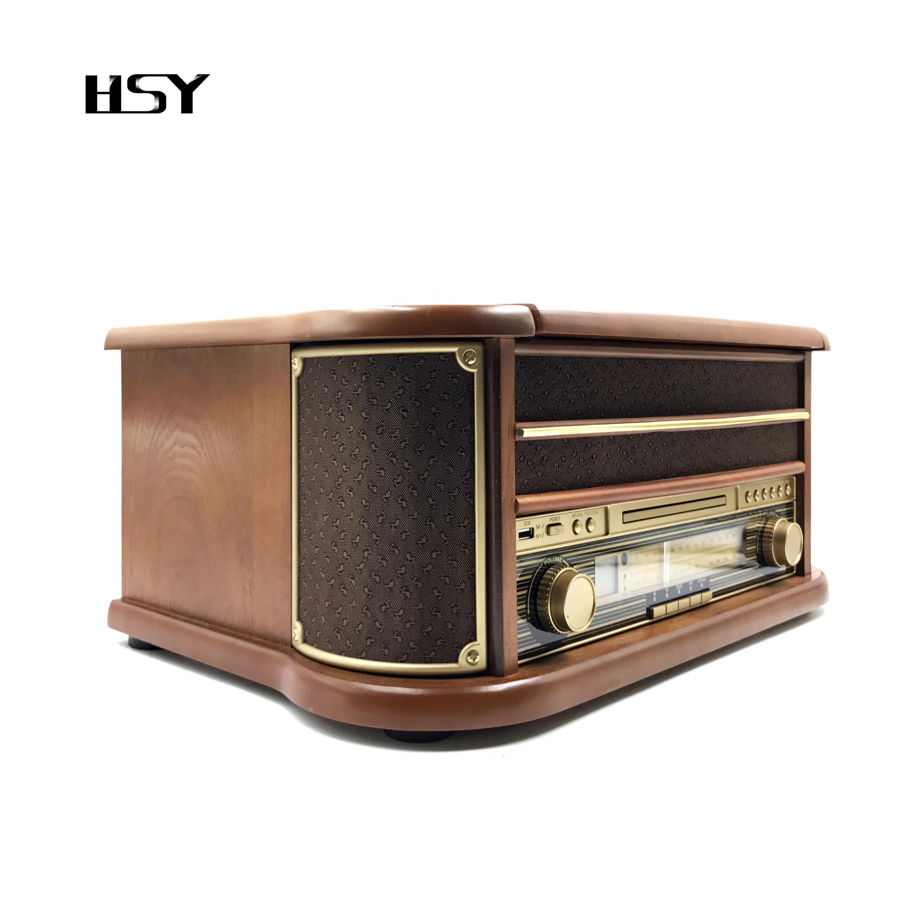 Nostalgic Turntable CD USB MP3  Cassette Player DAB Radio