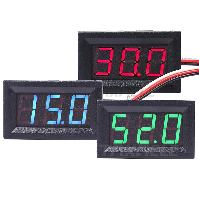 DC 0-100V 3 Wire LED Digital Display Panel Volt Meter free shipping 