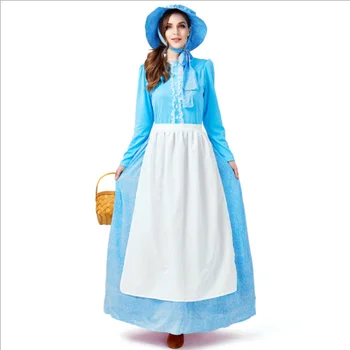 European-style bucolic costumes for women Halloween adult children parent-child COS fairy tale colonial period dresses