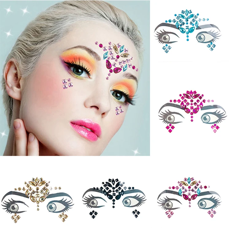 Venta Wholesale Beautiful Festival Expensive Jewelry From Diamonds 3d  Tattoo Eye Sticker For Ladies - Buy Pegatina De Decoración De Ojos Product  on 