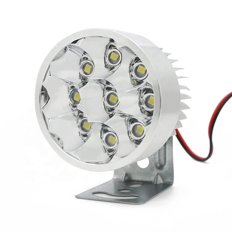 9 светодиодов 12 В фара для мотоцикла скутера противотуманный прожектор светодиодная квадроцикла белая вспомогательная лампа