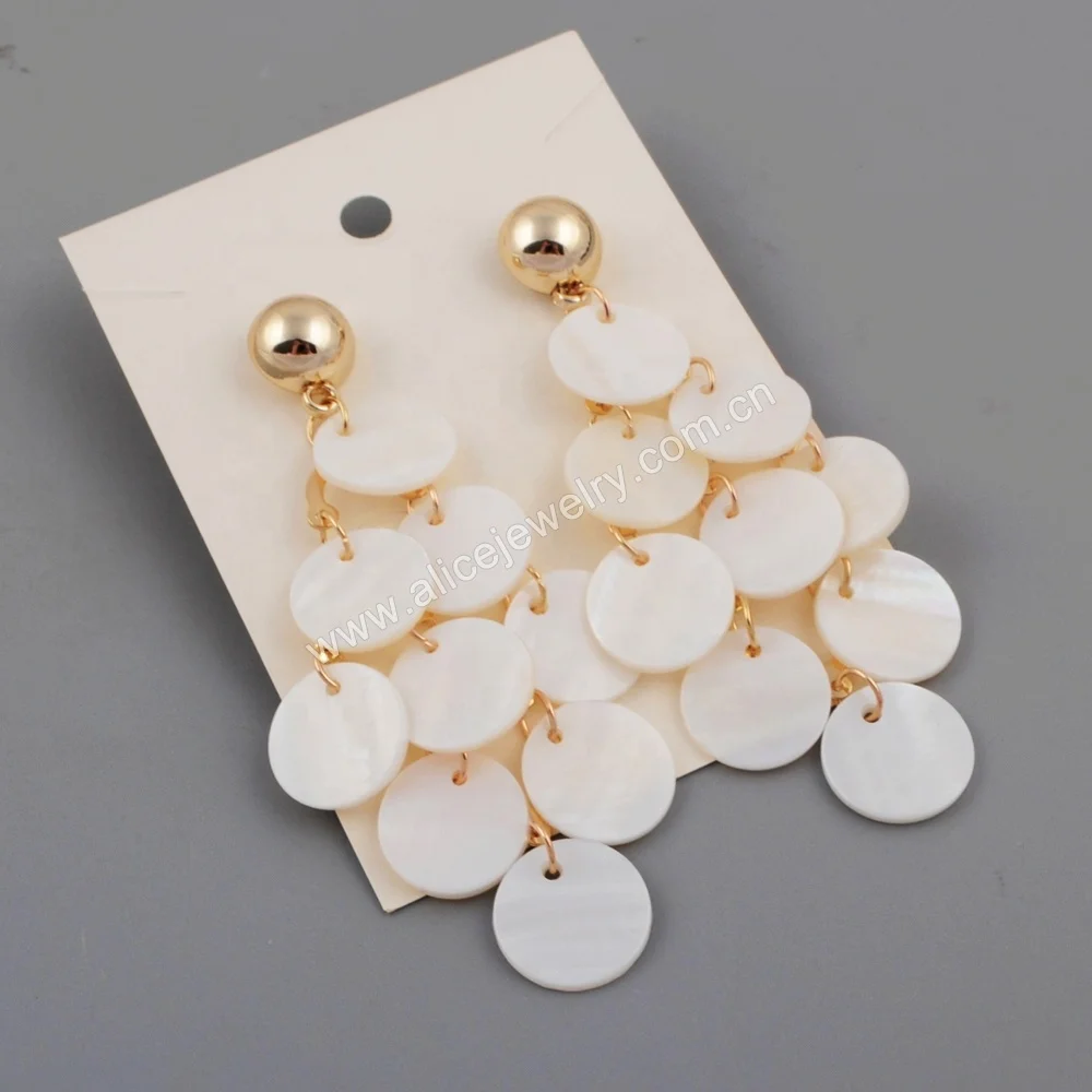 chandelier shell earrings