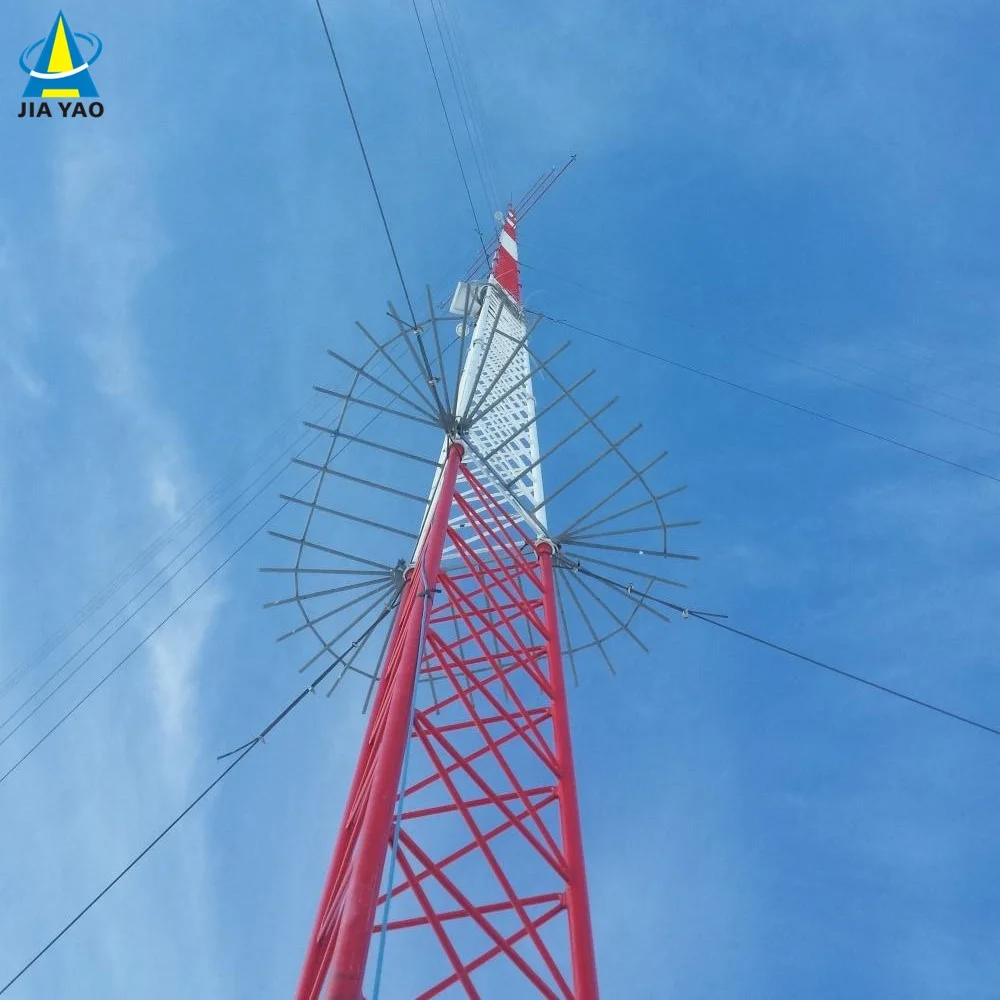30m GSM Telecom Antenna Communication Telecommunication Lattice Triangle Triangular Guyed Mast Tower
