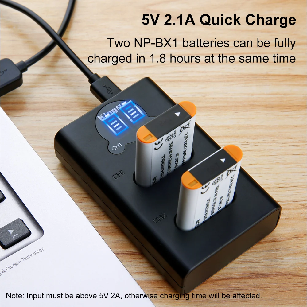 Sony RX100初代 NP-BX1 バッテリーセット Kingmaフルデコード充電式