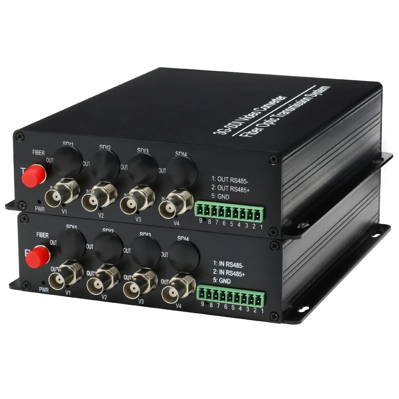 Digital Video Audio to Fiber Optical Media Converters Single singlemode fiber FC 