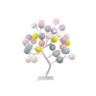 50cm adaptor powered holiday indoor branch led warm white table decoration cotton bonsai tree ball lamp lights