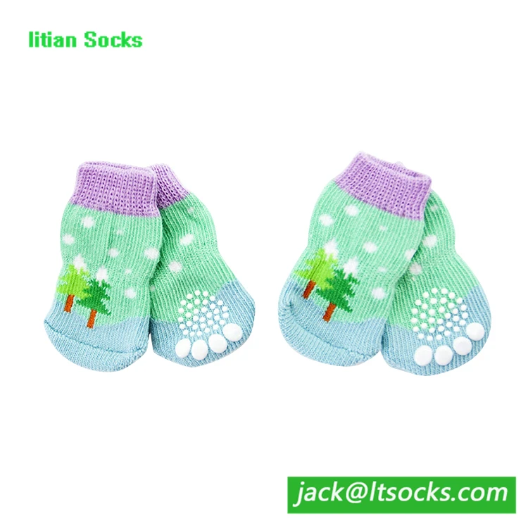 Новый дизайн прекрасный вязание собака носки, обувь для животных носки для собак кошек