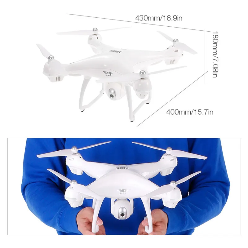 SJRC S70W Dual GPS Drone with 1080P HD Camera - 400M Distance