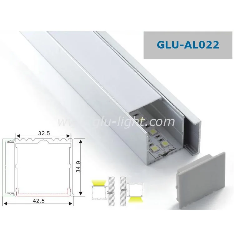 Поверхностного монтажа светодиодный алюминиевый профиль алюминиевого профиля для Светодиодные полосы