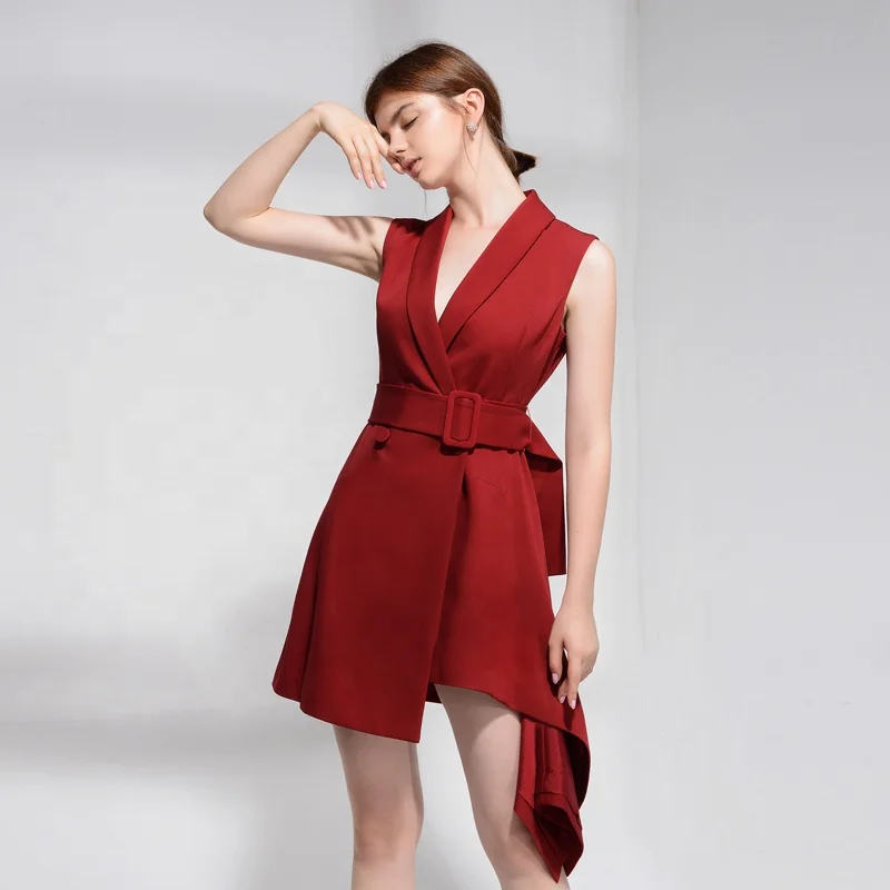sexy office party dress Spring Sweet Sexy Gentle Elegant Midi Dresses For Women 2023 Perspective  Pink Dress Spliced Slit Rob on Luulla