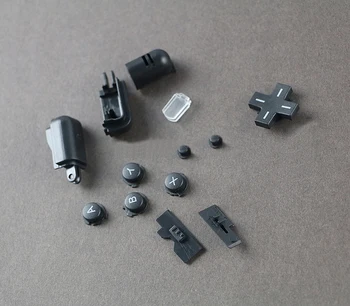 thumbnail image 2 of Black Full Button Set Replacement For Nintendo DS Lite NDSL – ABXY L R D-Pad 2 of 6