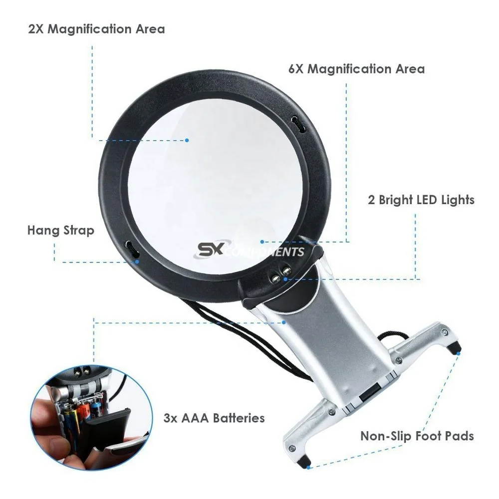 hands free led loupe lighted reading