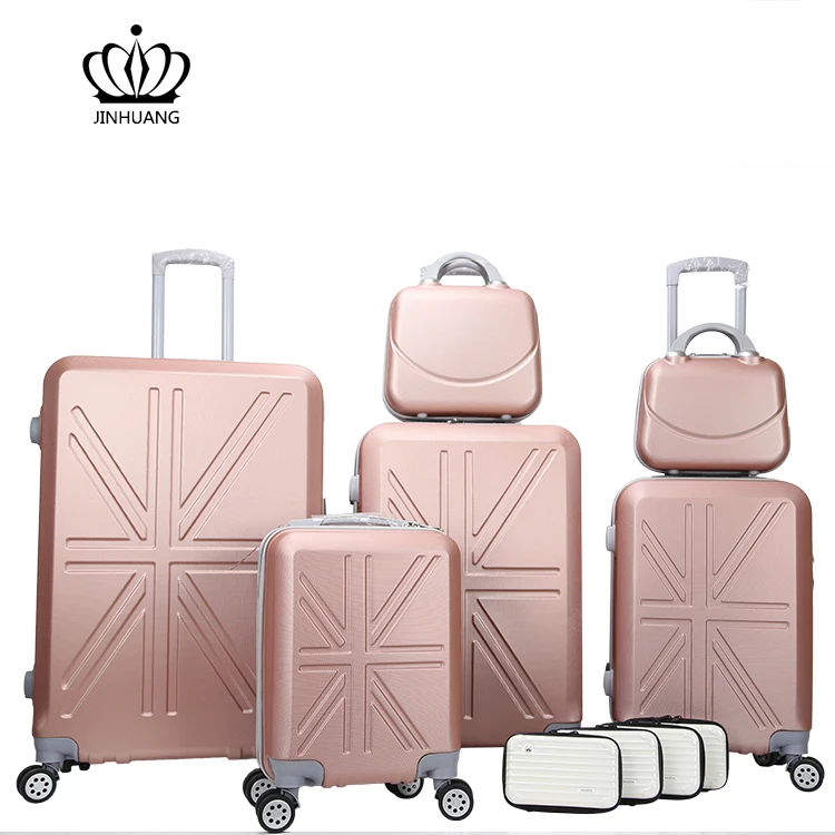 Vintage Rolling Luggage Set Spinner Women Travel Bag Suitcase