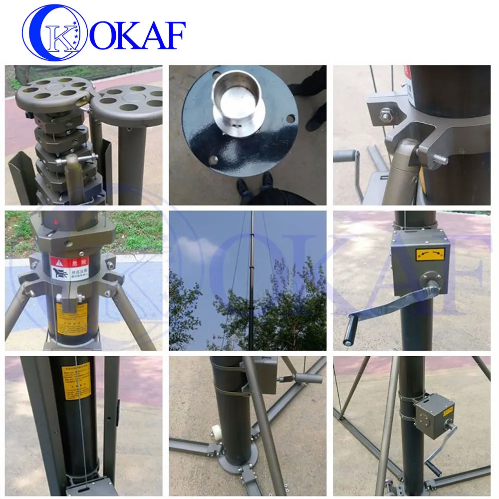 
10 м Ручной Телескопический Мачтовый штатив высокопрочный алюминиевый сплав телескопическая антенна мачтовая 