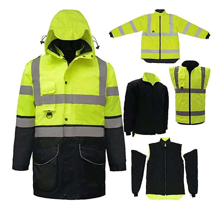 safety yellow winter coat