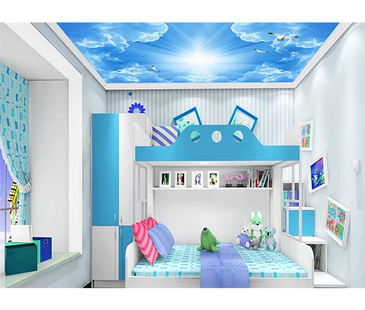 Blue Sky White Cloud Ceiling Custom Mural Wallpaper Modern Art Custom Wall  Poster Murals Modern Living Room Study Bedroom Restaurant Bar Cafe Backdrop SKY4200X140CM  Amazonca Tools  Home Improvement