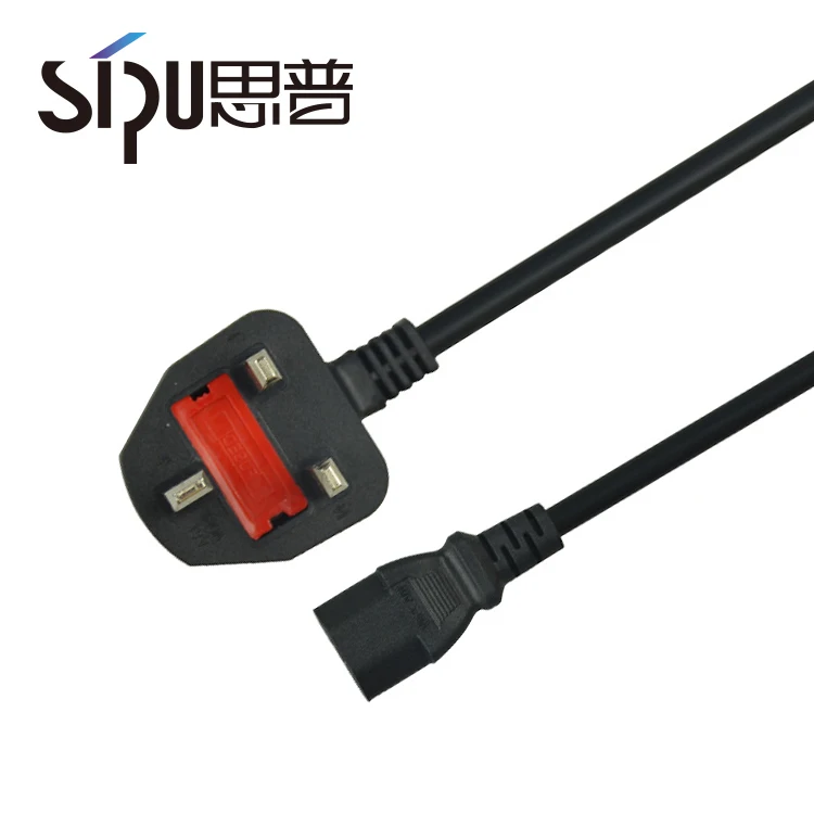 SIPU Copper 3 Pin Uk Plug Pc Laptop Computer Monitor Ac Power Cord Cable for Hair Dryer Power Cable