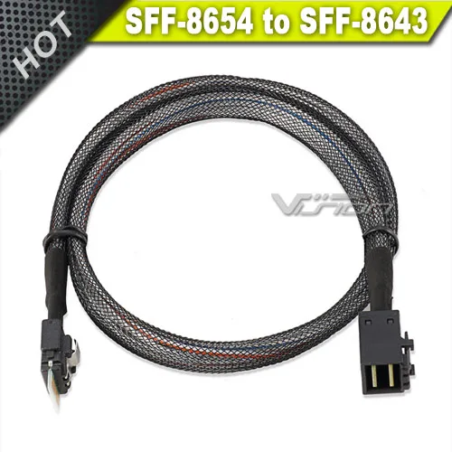 0.8 メートルの SlimSAS 4i 38P SFF-8654 から 36P SFF-8643 ケーブル