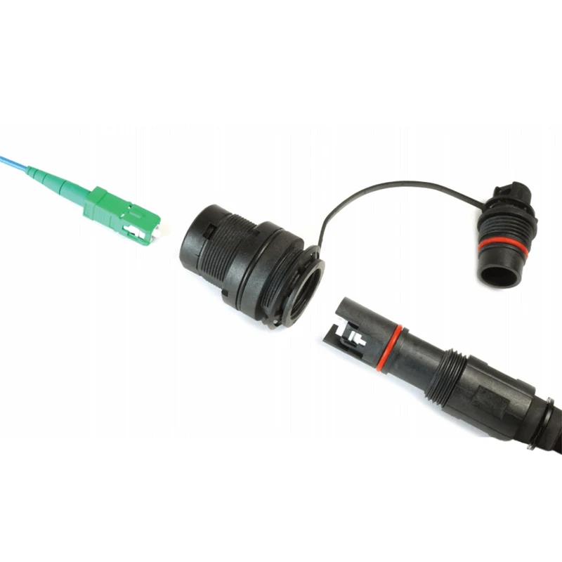 4x6mm Corning Connector 1m SC APC Outdoor Fiber Optic Patch Cord