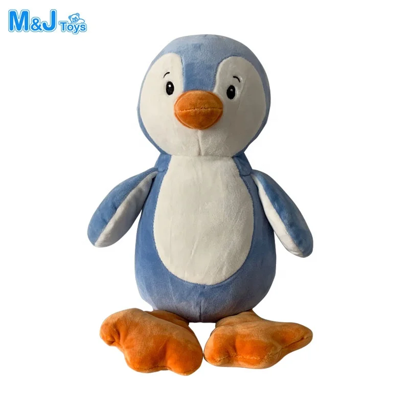 blue and white penguin stuffed animal