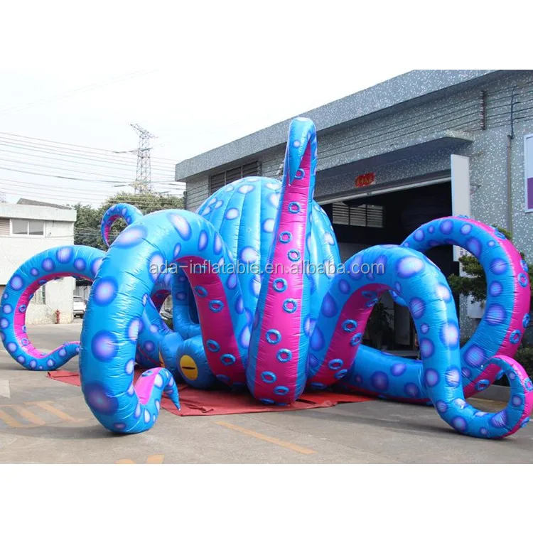 Огромная надувная камера для океан, длина 16 м, надувная светодиодная подсветка, осьминог, стенд для продажи ST1421
