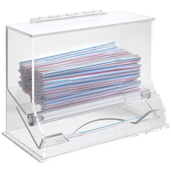 Wholesale Custom Clear Acrylic Straw Dispenser 3mm for Kitchen/Restaurant/Bar Use