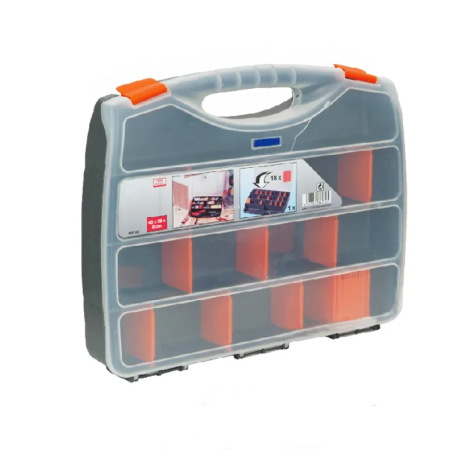 30 Compartment Professional Tool Organiser Case Box Storage Double Sided Plastic Organizer Boxes