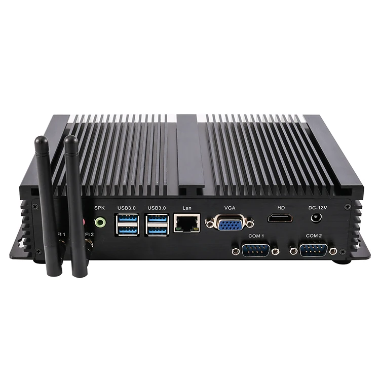 Fanless System 2COM Android Mini Computer14nm Intel SKYBAY Powerful Mini PC 2019 Core I3 DDR3L Compact Desktop