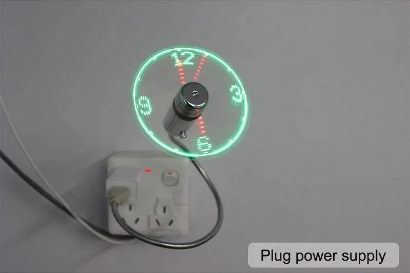 Портативный мини-USB-вентилятор с гибкой ножкой и дисплеем в режиме реального