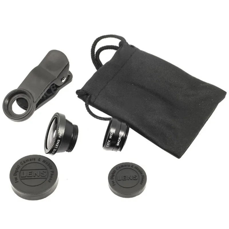 2022 New Arrival 3 in 1 Wide Angle Macro Fisheye Lens Cell Phone Camera Lens for Mobile Phone All Brands