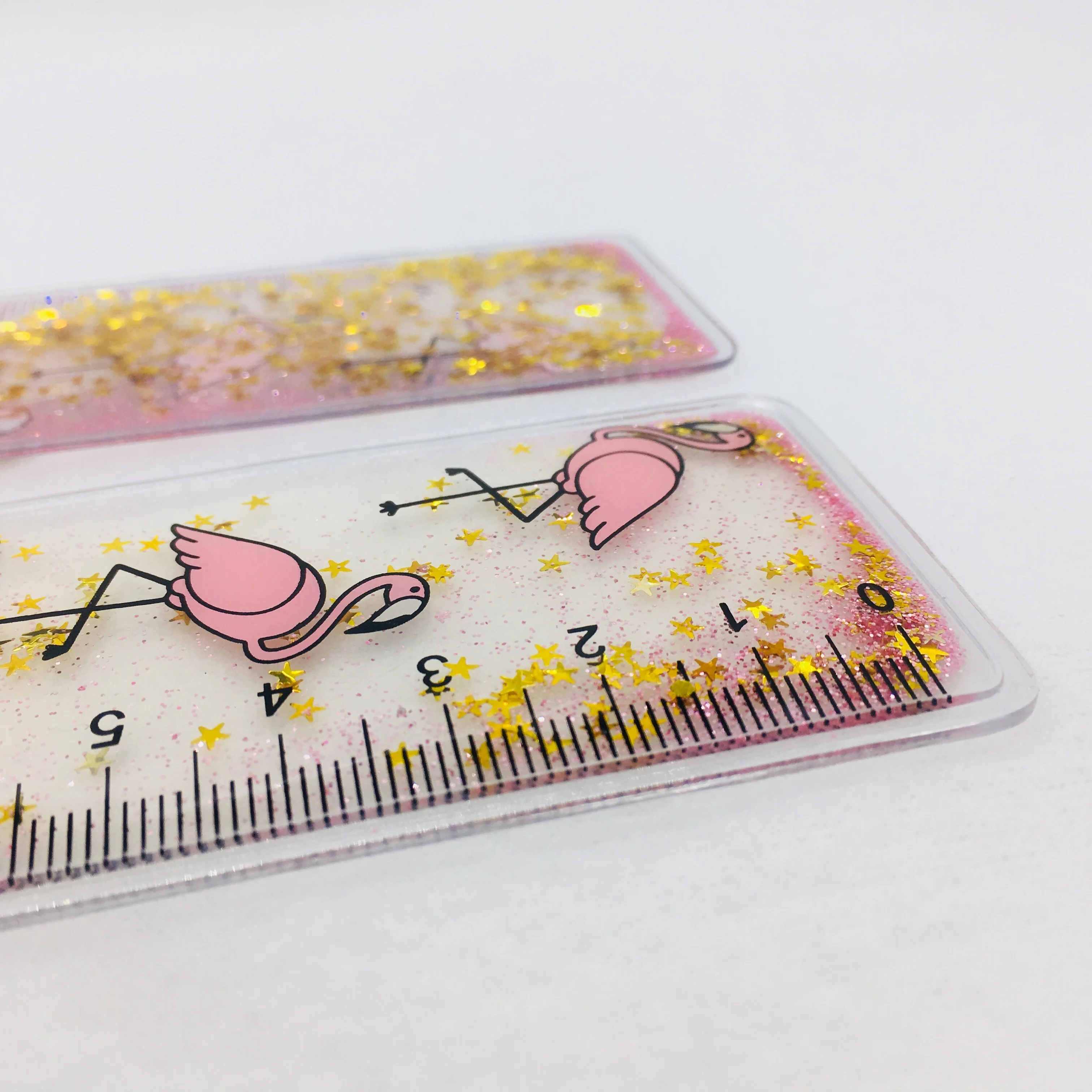 Линейка с жидким заполнением, индивидуальная блестящая рекламная Гибкая безопасная пластиковая мягкая линейка из ПВХ