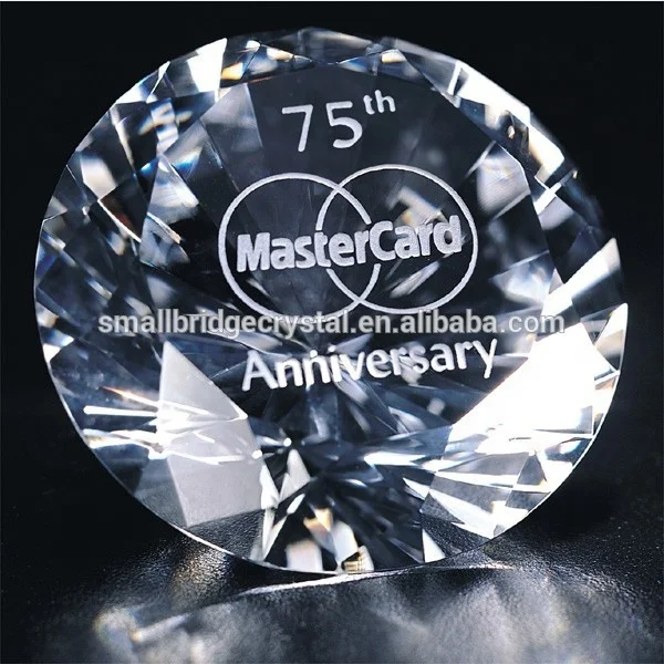 Trophée Diamant 3D Laser Cristal Récompense 3D Laser Cristal Cadeau Anniversaire