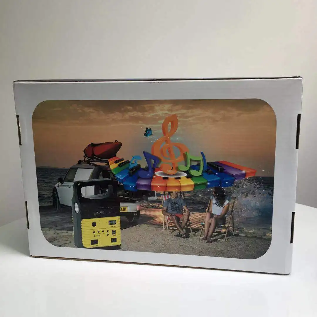 Портативный комплект домашнего освещения с солнечной панелью 10 Вт с mp3 mp4 Fm-радио