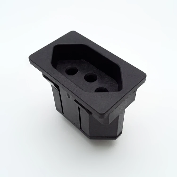 HF Ac Power Inlet Power Inlet Ac Connector Inlet Brazil Socket 3 Round Pin Extension Socket
