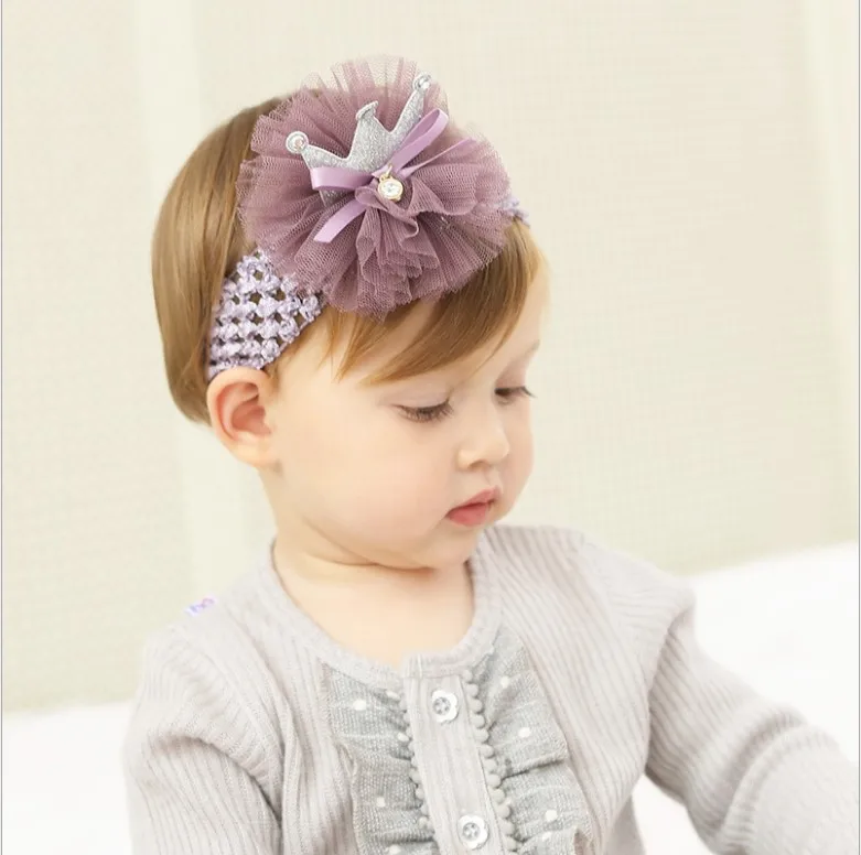 Princess Baby Crown Tulle Flower Headbands Infant Birthday Gift Hairband Baby Shower Gift Fashion Baby Hair Ornament Buy Baby Crown Headband Baby Tulle Flower Hairband Handmade Kids Headband Set Product On Alibaba Com