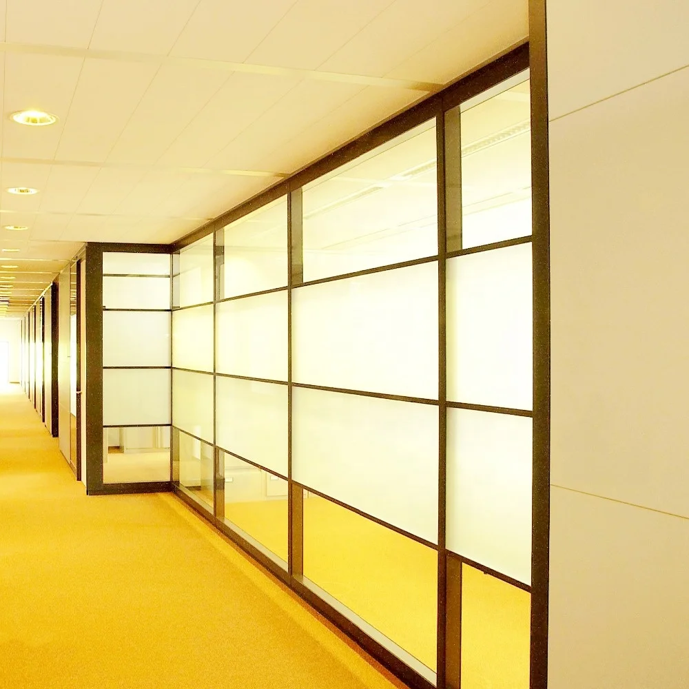 Frosted Glass Partition for Office With Free CAD