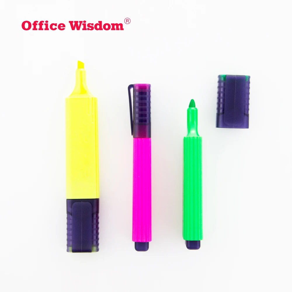 Standard Size Stationery Highlighter Pen Multicolor Highlighter Mass Production Is Inexpensive