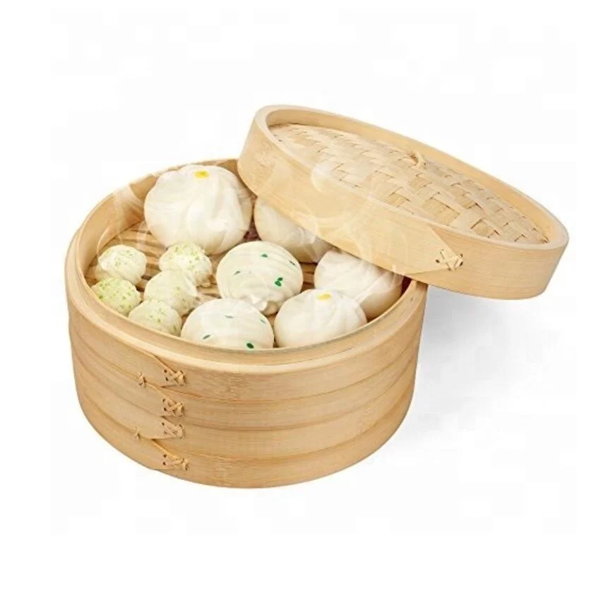 10cm bis 30cm bambus dampfgarer grohandel Chinesische mini bambus dim sum  lebensmittel dampfer korb mini bambus dampfer mit custom logo