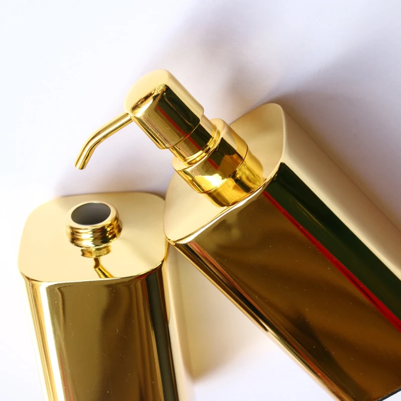 Роскошный дозатор жидкого мыла с золотым покрытием из нержавеющей стали 420 мл 304