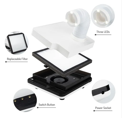 Дизайн ногтей пылеуловитель для ногтей, для маникюра, всасывает пыль, вентиляционная установка для сбора были с ногтей, 60 Вт Электрический Фрезер для ногтей, фрезер для пылеуловителя для стола